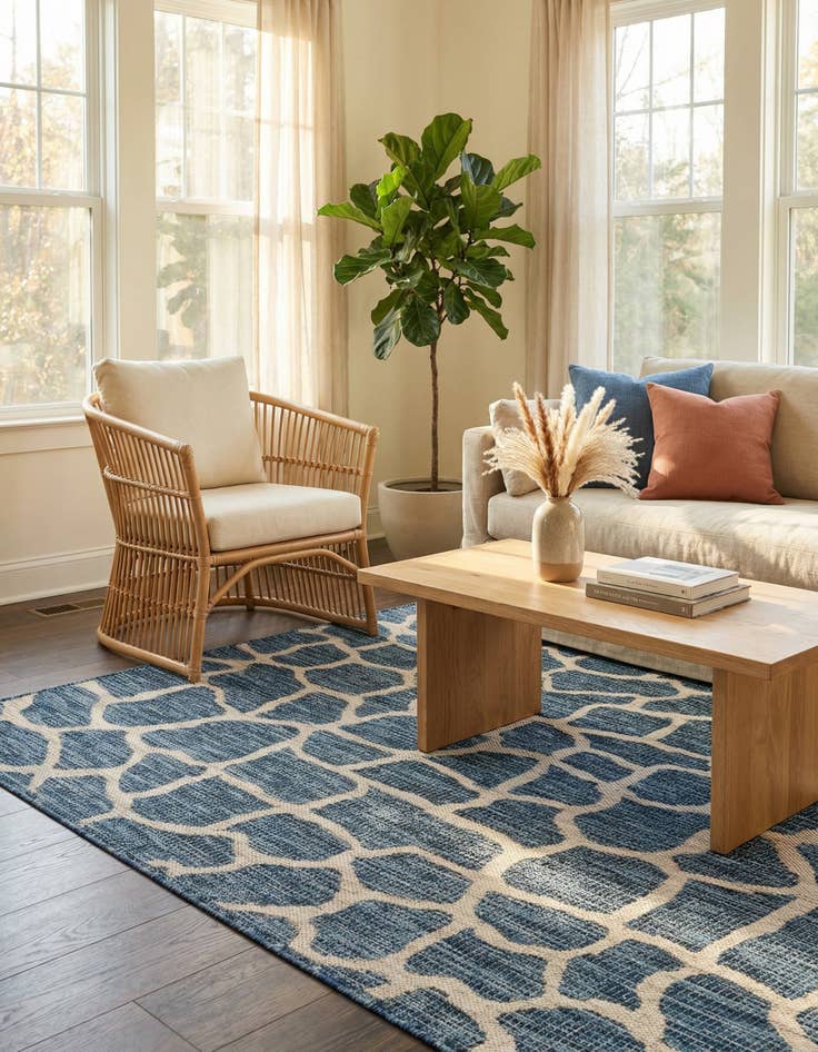 Detail image of  4' x 6'  Washable Safari Indoor / Outdoor Rug