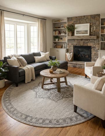 Ivory Nyla Round Rug