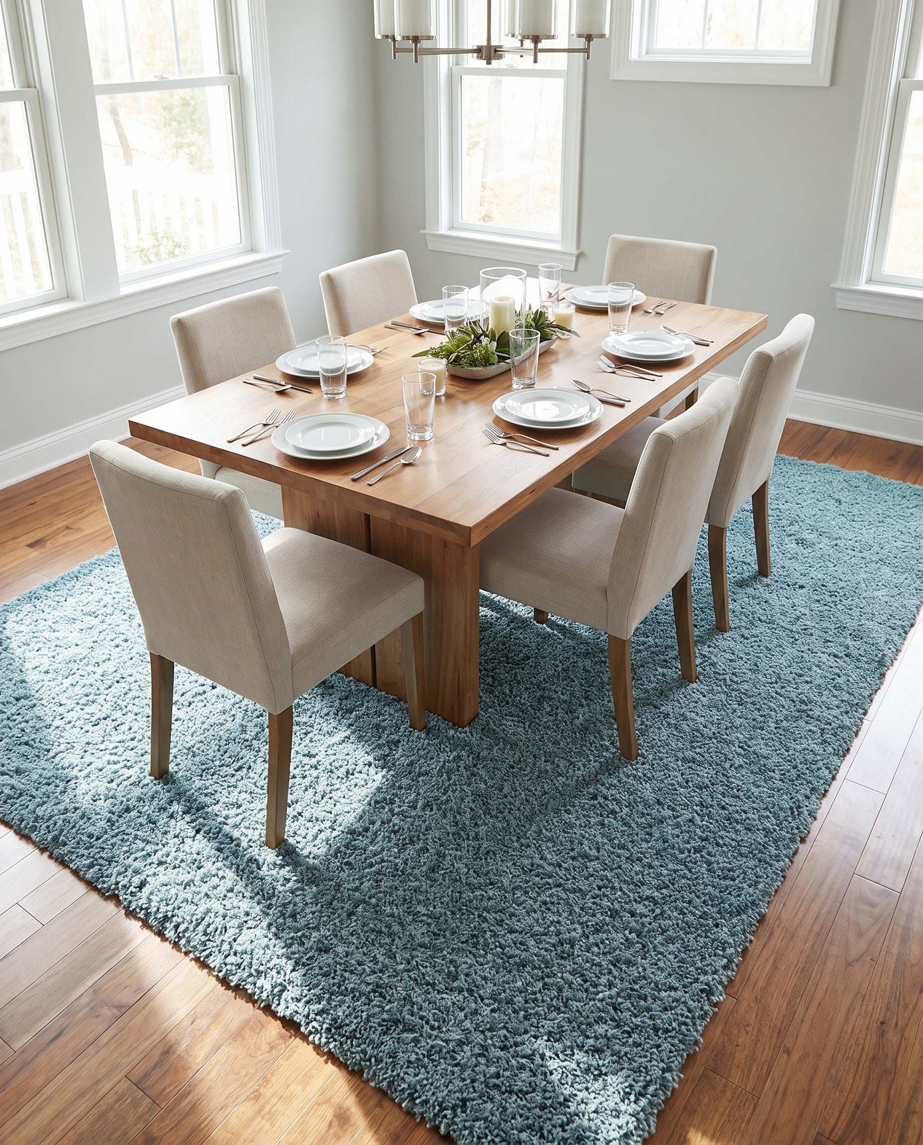 10' x 13' Solid Shag Rug
