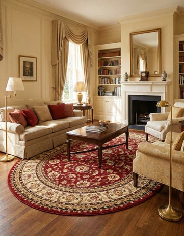 7' 10 x 10' Classic Agra Oval Rug