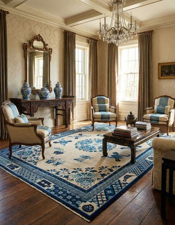 8' 11 x 11' 7 Hand Knotted China Rug