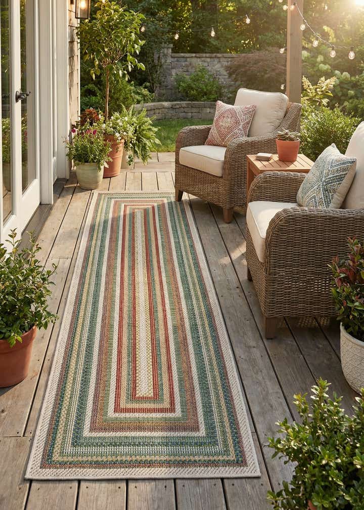 2' 7 x 10' Easy-Clean Baja Indoor / Outdoor Runner Rug
