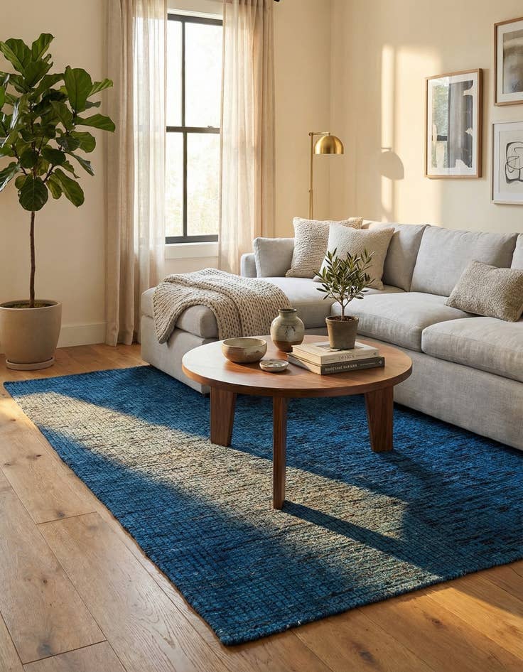 Detail image of 5' 4 x 7'  Hand Knotted Darya Wool Rug