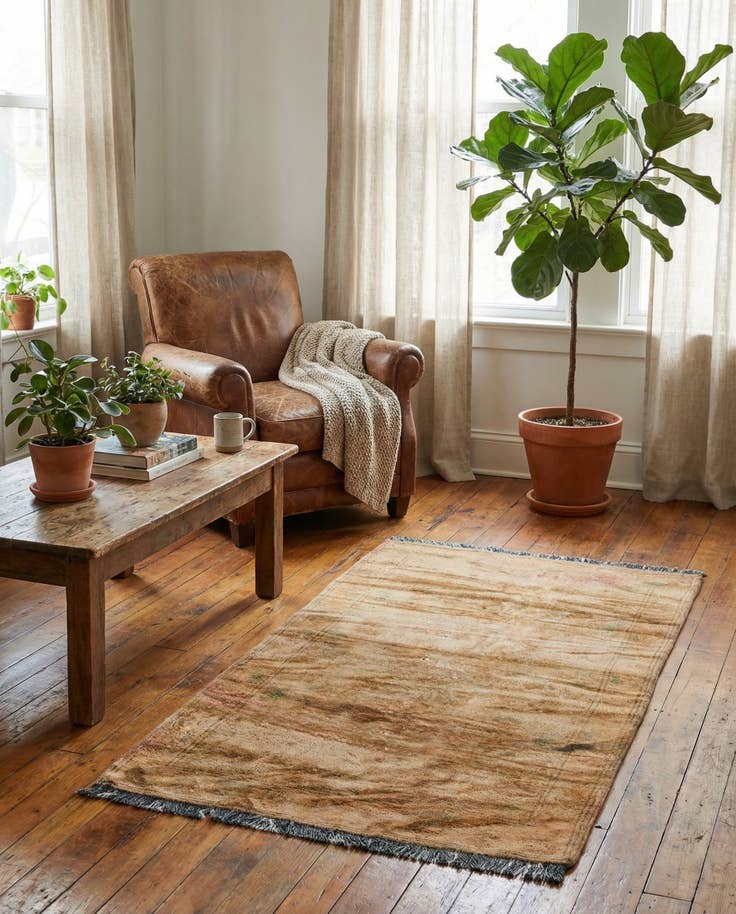 Detail image of 2' 8 x 4' 7 Hand Knotted Ultra Vintage Persian Wool Rug