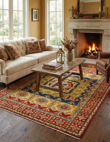 5' x 6' 8 Hand Knotted Kazak Rug