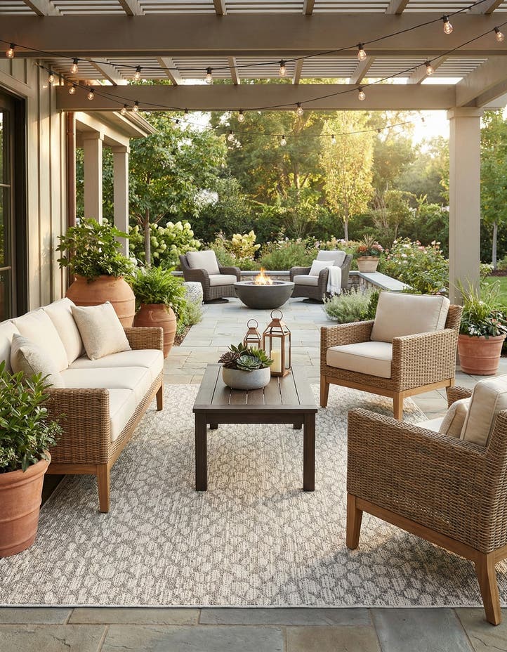 6' 1 x 9' Easy-Clean Safari Indoor / Outdoor...