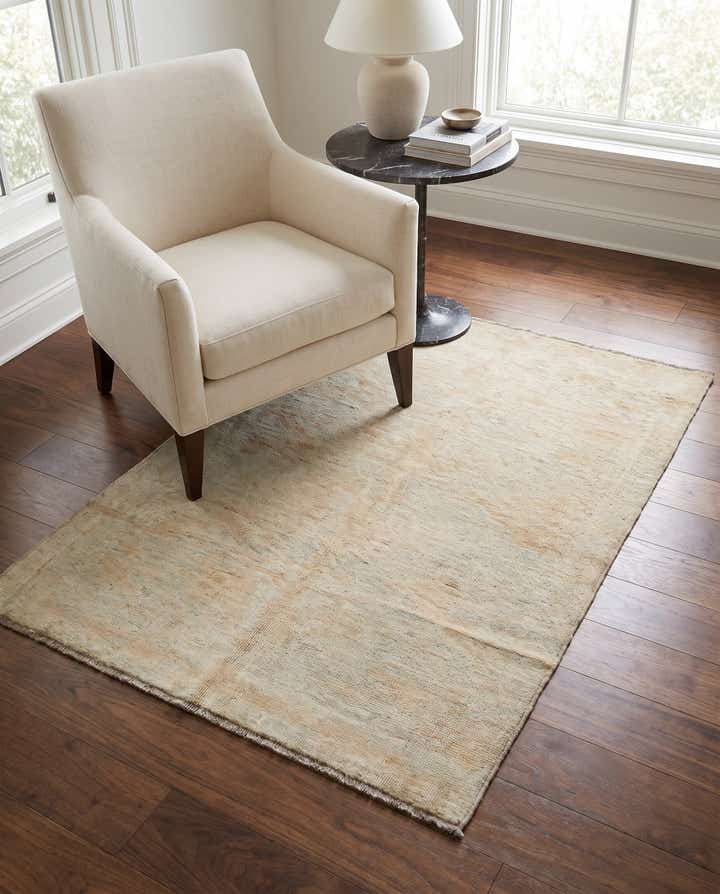 4' 2 x 5' 11 Hand Knotted Oushak Wool Rug