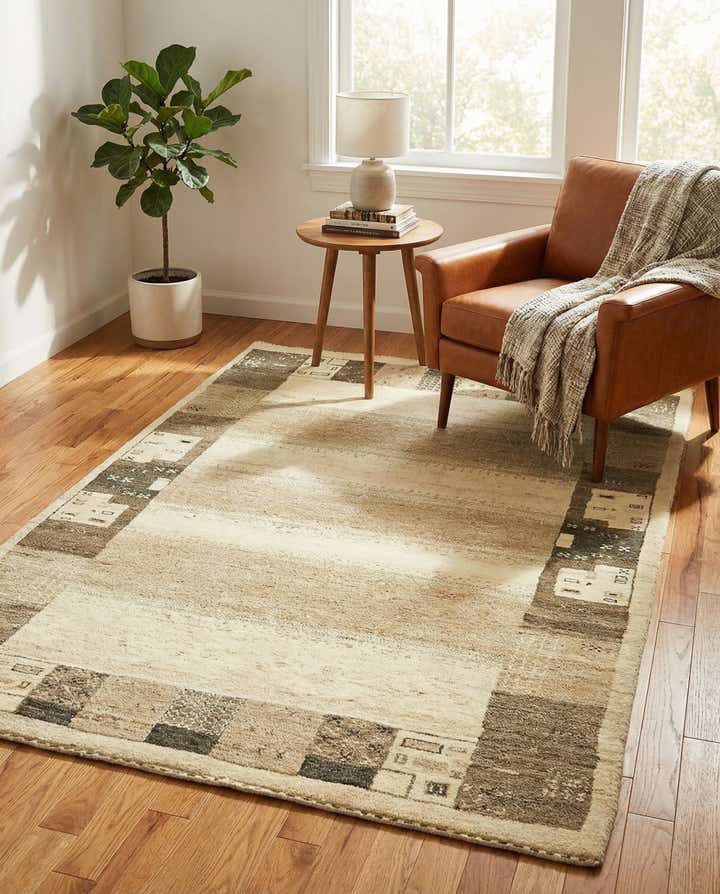 3' 10 x 6' 2 Hand Knotted Kashkuli Gabbeh Wool Rug