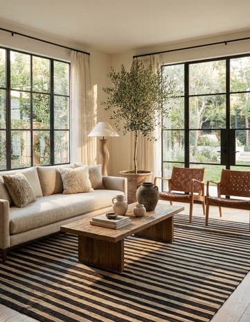 5' 10 x 8' Hand Woven Kilim Modern Wool Rug