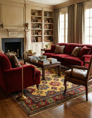5' x 7' Hand Knotted Kazak Rug