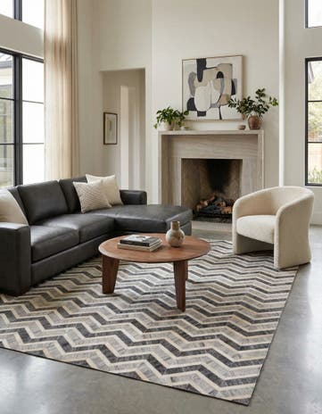 5' 2 x 7' 10 Cowhide Rug