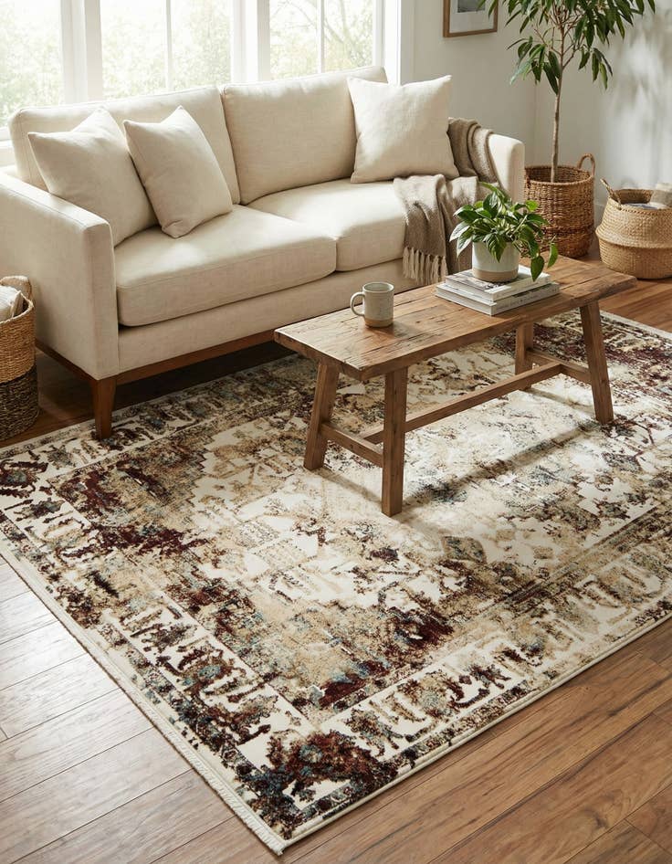 Detail image of 5' 3 x 8' Nain Design Rug