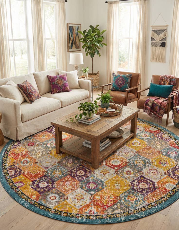 Detail image of 12' x 12' Carrington Round Rug