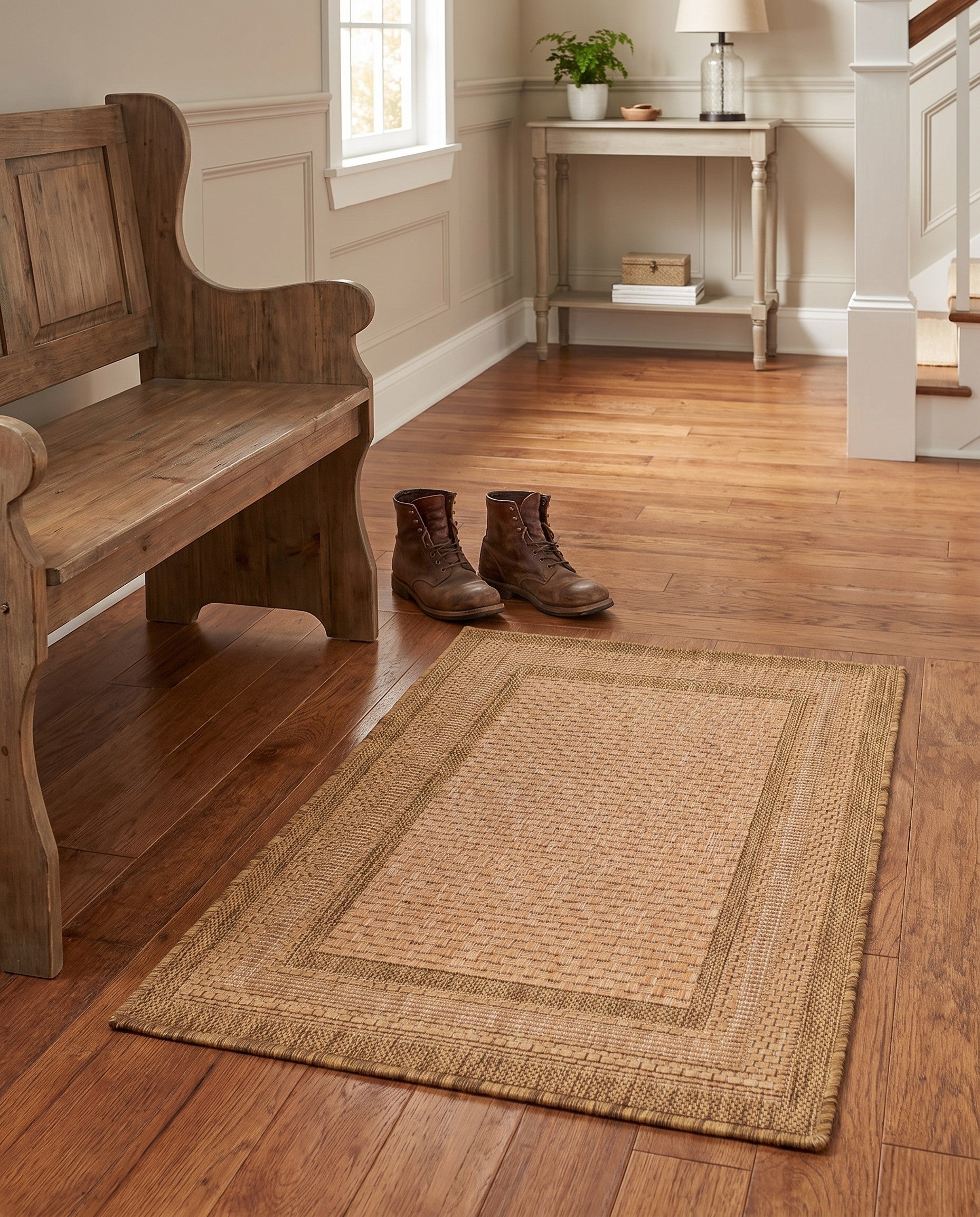 2' 2 x 3' Easy-Clean Border Indoor / Outdoor Rug