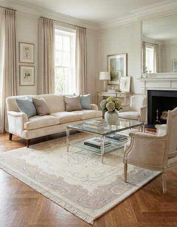 6' 7 x 9' 9 Hand Knotted Darya Wool Rug