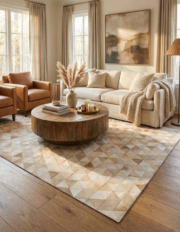 5' 2 x 8' 1 Cowhide Stocks Rug