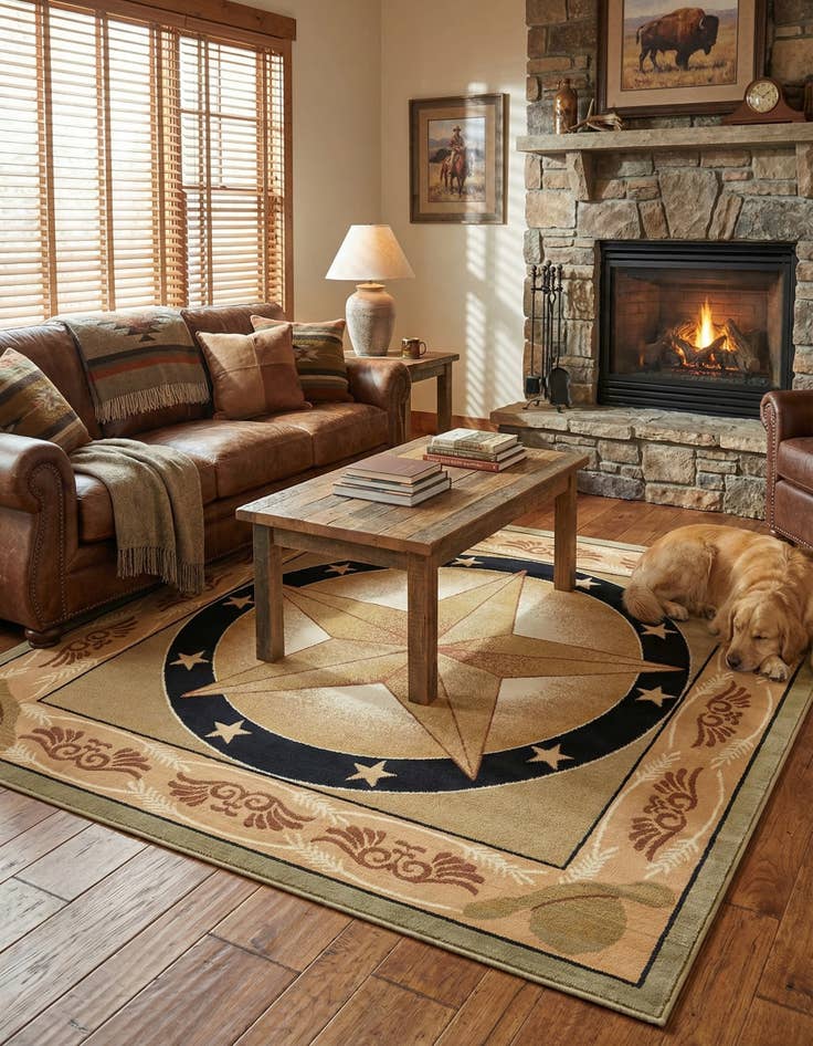 Detail image of  7' 10 x 7' 10 Pioneer Square Rug