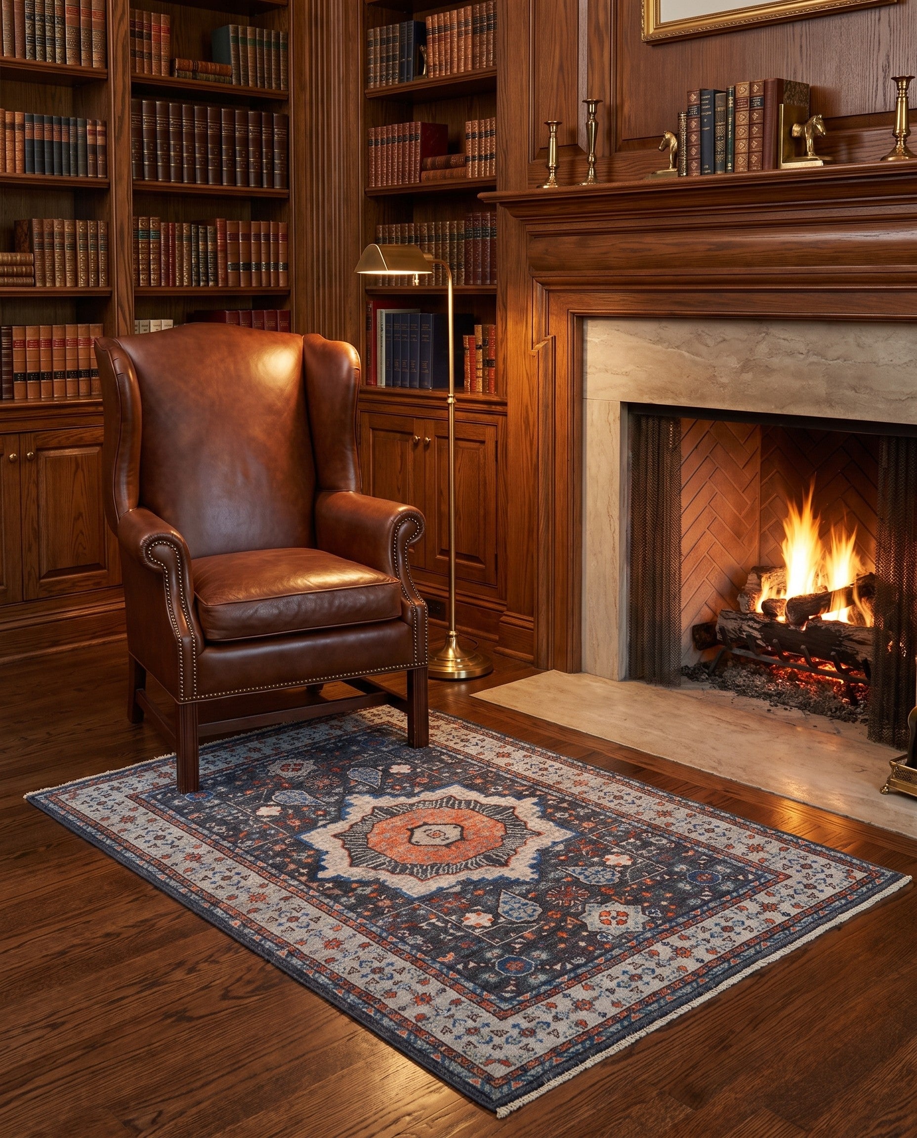 3' 5 x 4' 10 Hand Knotted Mamluk Ziegler Rug