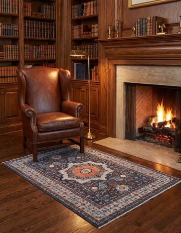 3' 5 x 4' 10 Hand Knotted Mamluk Ziegler Rug