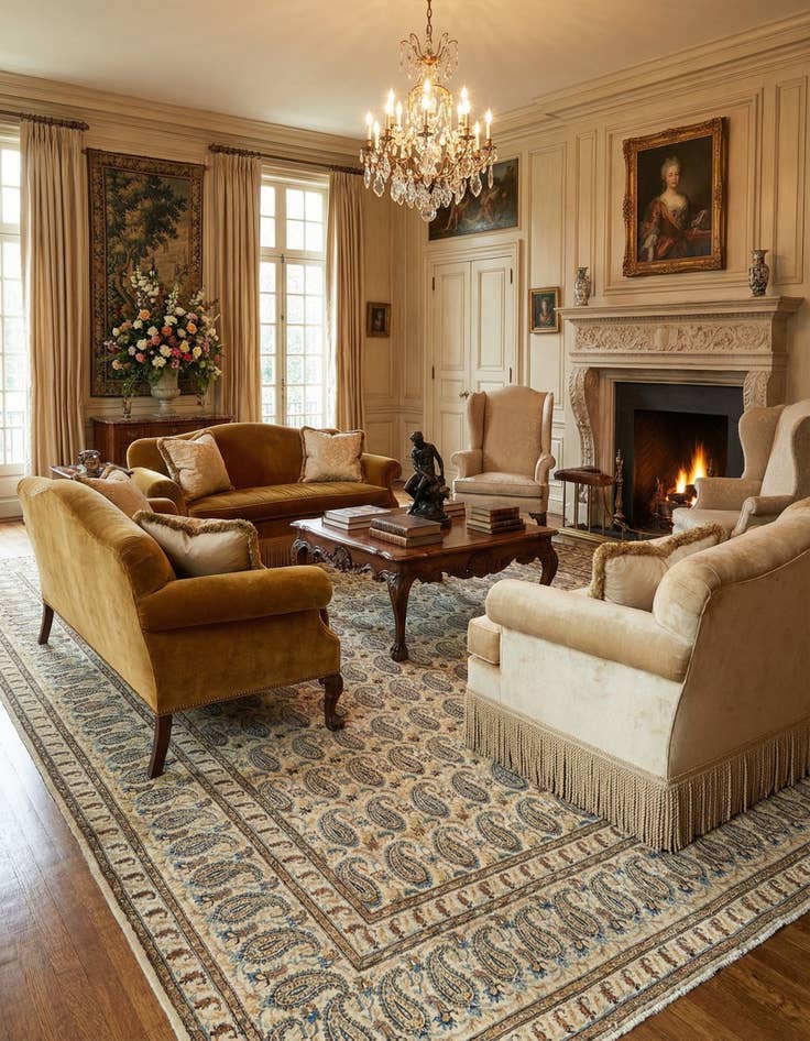 Detail image of 9' 9 x 12' 11 Kerman Wool Rug