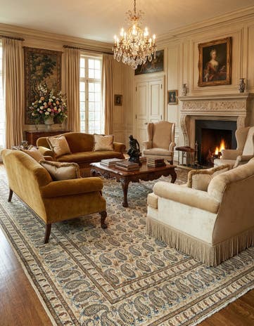 9' 9 x 12' 11 Kerman Wool Rug