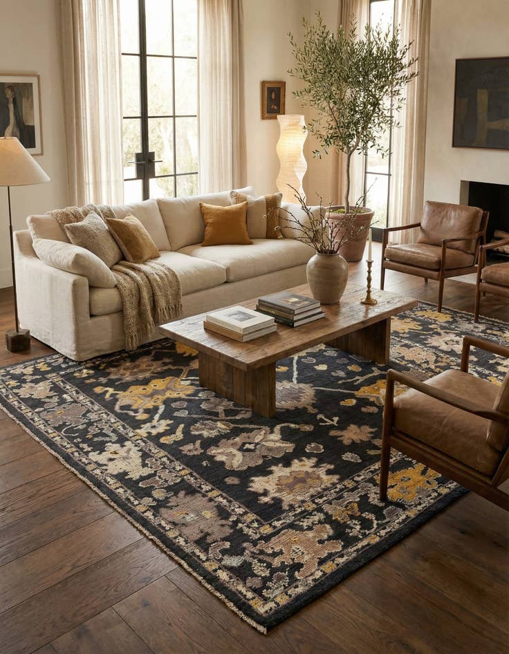 Detail image of 8' x 10' 2  Hand Knotted Oushak Wool Rug