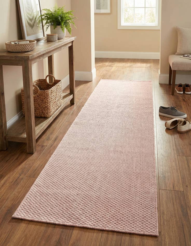 Detail image of 2' 7 x 12'  Washable Solid Indoor / Outdoor Runner Rug