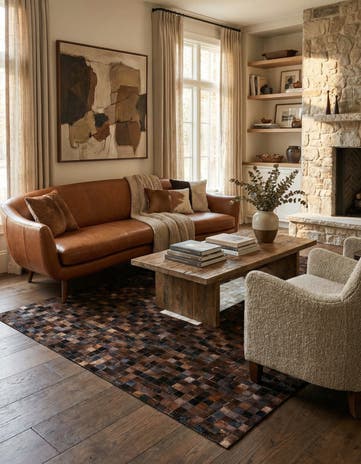 5' x 7' 11 Cowhide Stocks Rug
