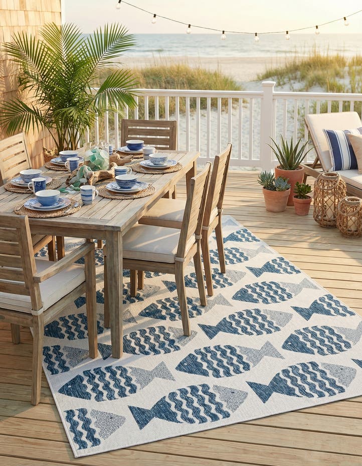 6' x 9' Easy-Clean Coastal Indoor / Outdoo...