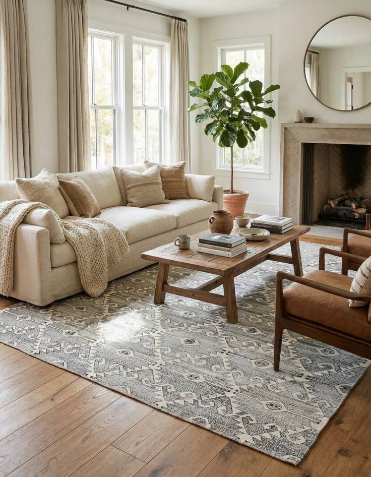 Detail image of 8' 3 x 9' 6  Hand Woven Kilim Fars Wool Rug