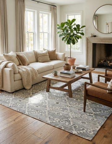 8' 3 x 9' 6 Hand Woven Kilim Fars Wool Rug