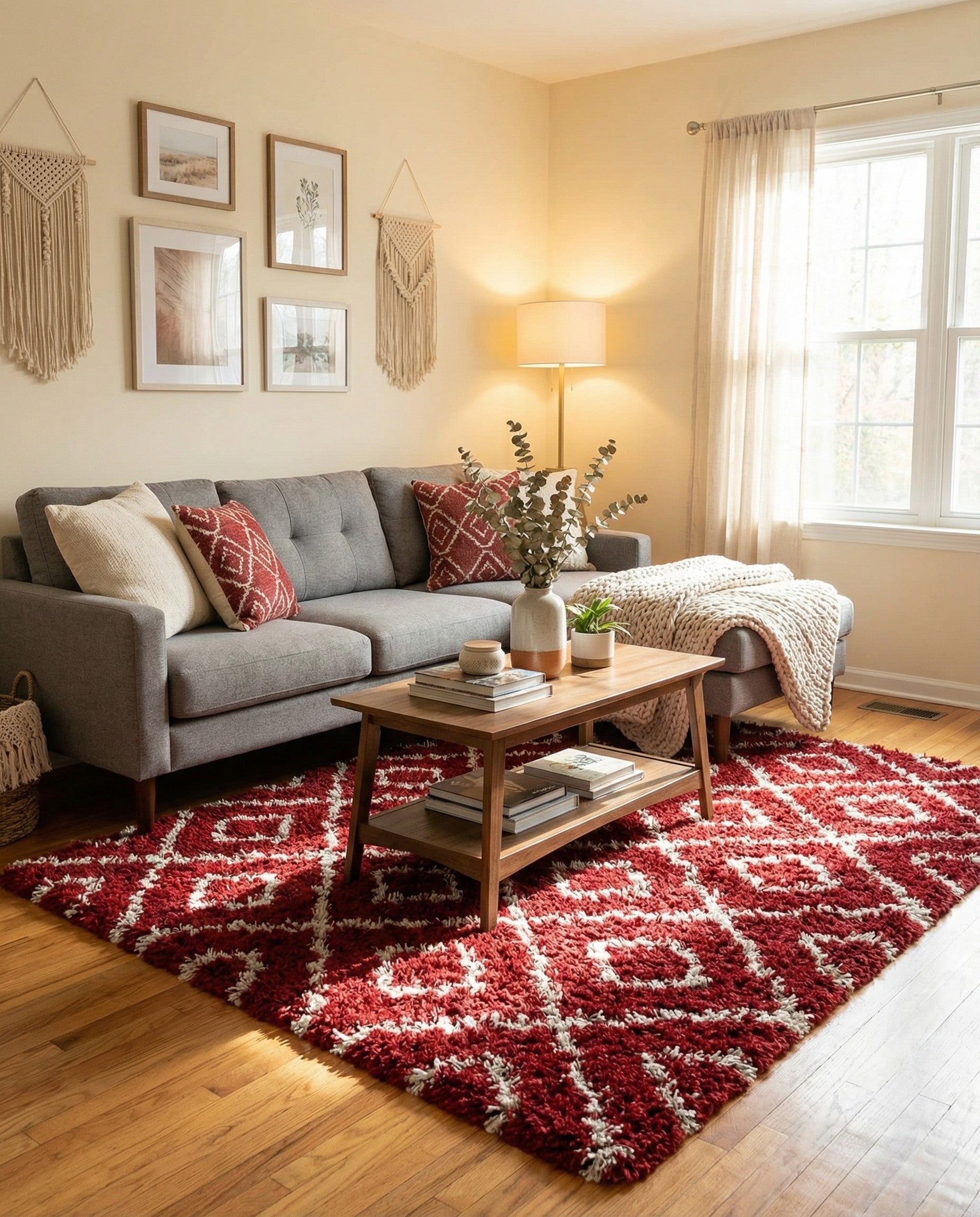  6' x 9' Lattice Shag Rug