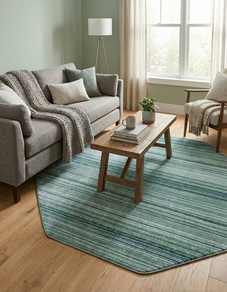 Detail image of 7' 3 x 7' 3 Gemstone Octagon Rug