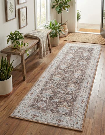 2' x 6' 1 Washable Timeless Runner Rug
