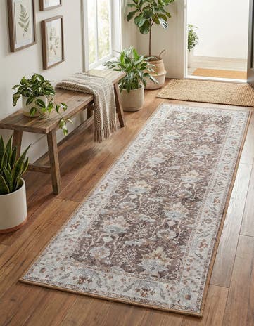 2' x 6' 1 Washable Timeless Runner Rug