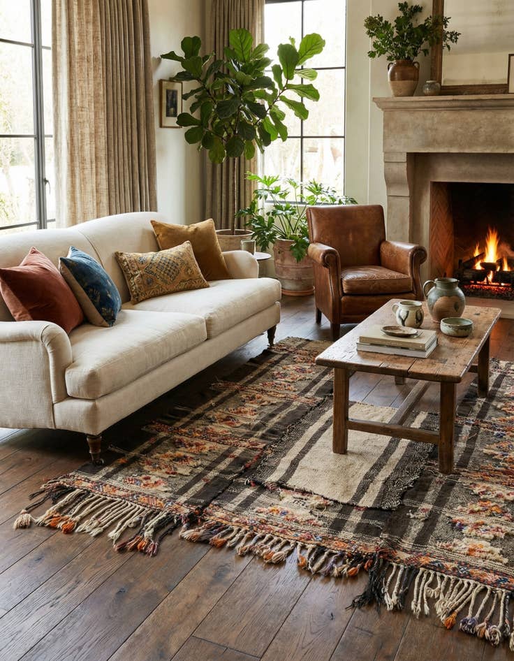 Detail image of 5' 3 x 5' 7 Kilim Square Rug