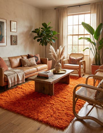 4' 9 x 7' Hand Knotted Moroccan Wool Rug