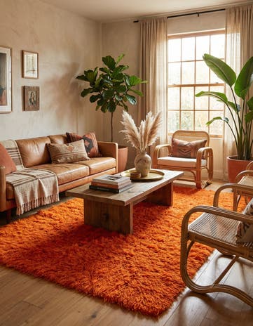 4' 9 x 7' Hand Knotted Moroccan Wool Rug