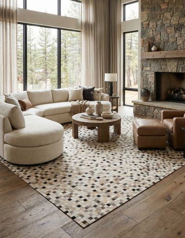8' x 9' 11 Cowhide Stocks Rug