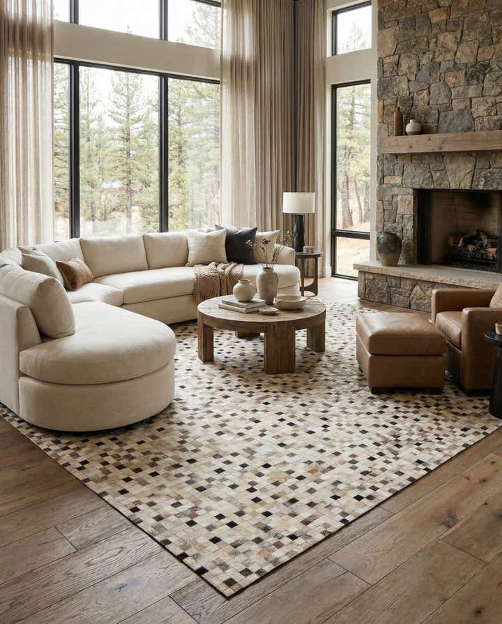 8' x 9' 11 Cowhide Stocks Rug
