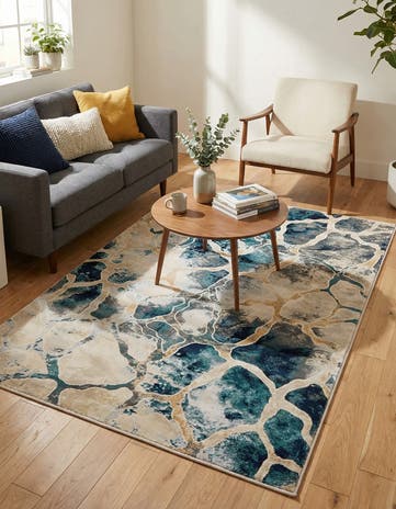 Navy Blue Gossamer Rug