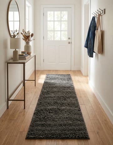 2' x 6' Solid Shag Runner Rug