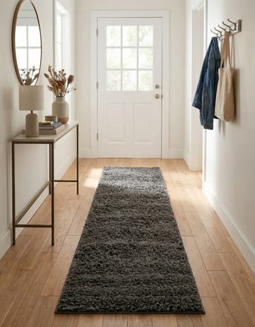 2' x 6' Solid Shag Runner Rug