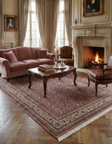 8' 4 x 11' 5 Hand Knotted Farahan Wool Rug