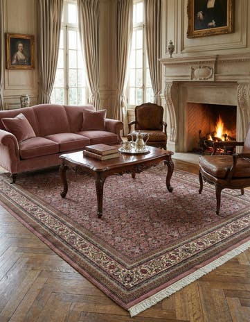 8' 4 x 11' 5 Hand Knotted Farahan Wool Rug