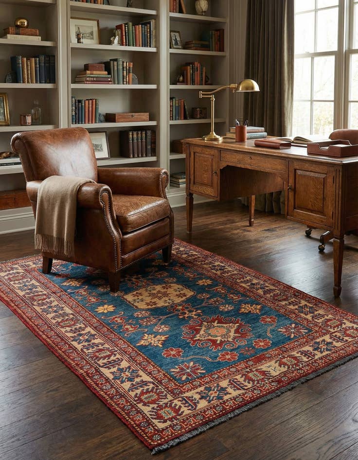 Detail image of  3' 9 x 5' 8  Hand Knotted Kazak Wool Rug