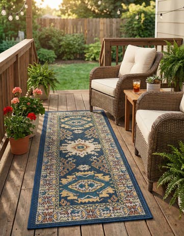 2' x 5' Easy-Clean Baja Indoor / Outdoor Runner Rug