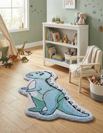 1' 7 x 3' 7 Playtime Kids Wool Freeform Rug