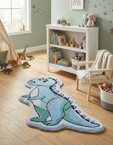1' 7 x 3' 7 Playtime Kids Wool Freeform Rug