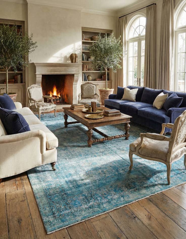 Detail image of 9' 7 x 13' 2 Vintage Royal Wool Rug